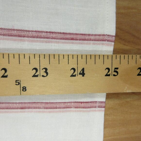 SPLENDID Ladies Linen Blend Shirt Blouse Sz L Yoked Red Wht Strip V Neck Top NWT - Picture 13 of 13